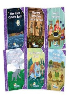 Jolly Phonics Folktales Readers, Complete Set (1-6) Purple Level (Pack of 6)